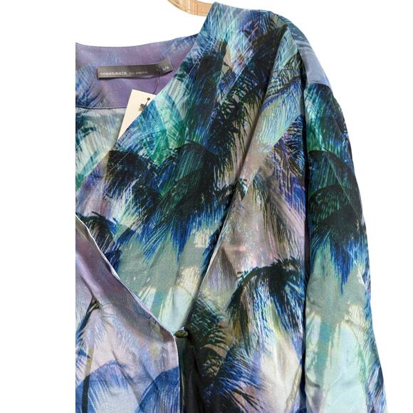 Ocean & Main Los Angeles Blue & Purple Small Oversized Beach Wrap Dress - Picture 5 of 9